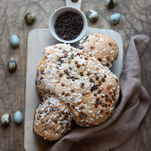 Colomba tris di cioccolato